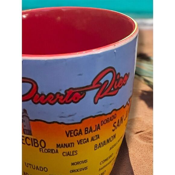 Puerto Rico Map Coffee Mug Souvenir Ceramic Cup San Juan Ponce Arecibo Aguadilla - Picture 7 of 9